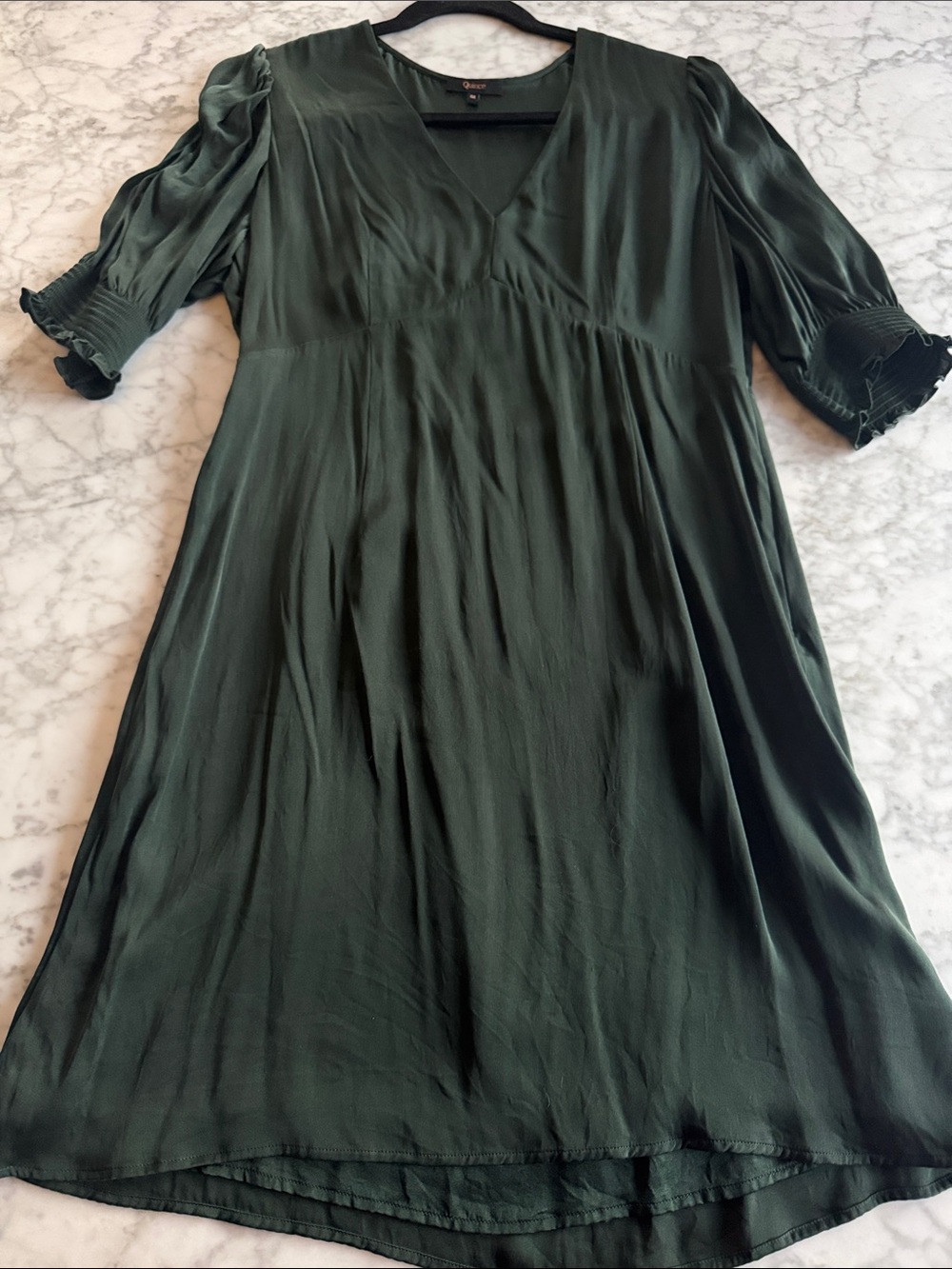 Quince Silk Forest Green Dress